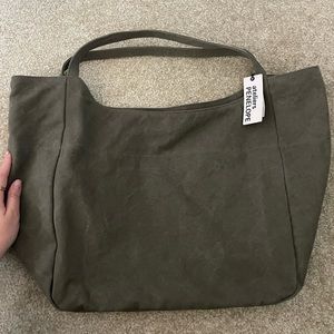 Ateliers Penelope Olive Green Canvas Tote
